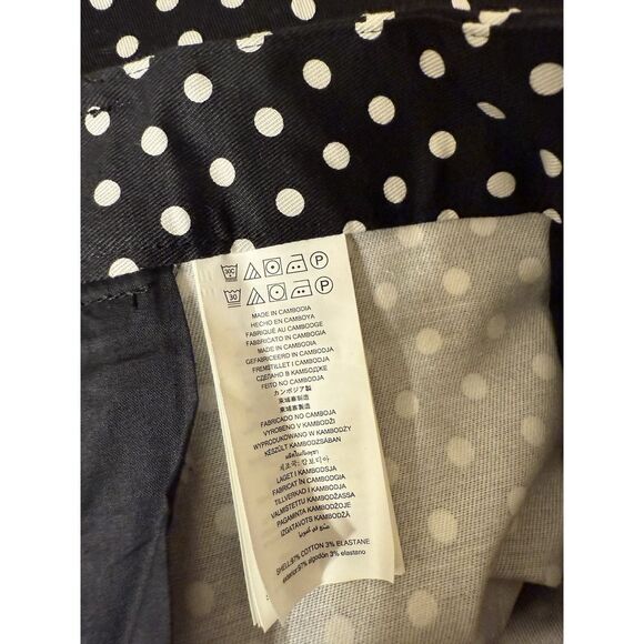 NWT Michael Kors size 6 black and white polka dot chino shorts women's - Picture 6 of 8